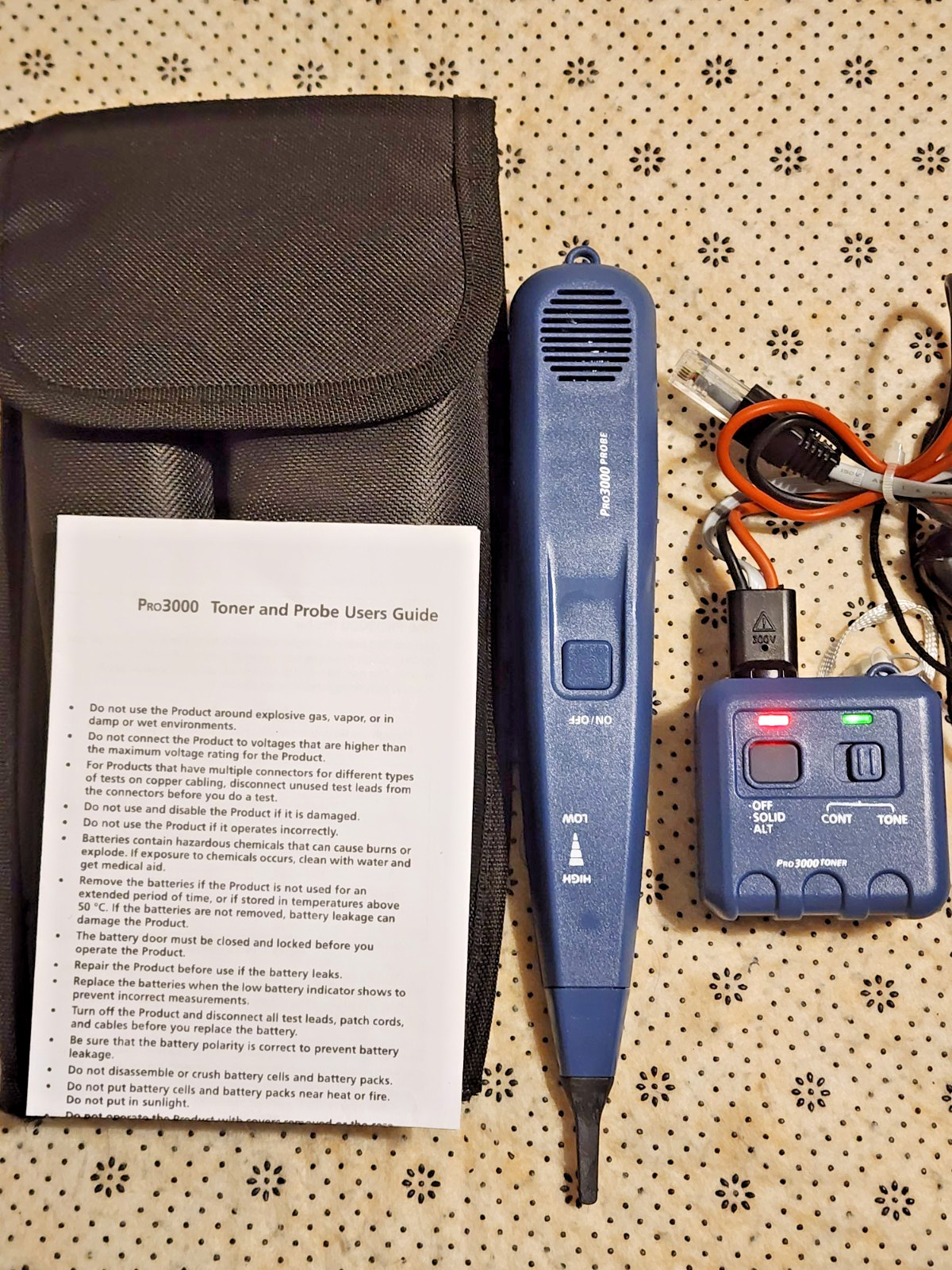 Pro3000 Tone Generator and Probe Kit, Toner blue
