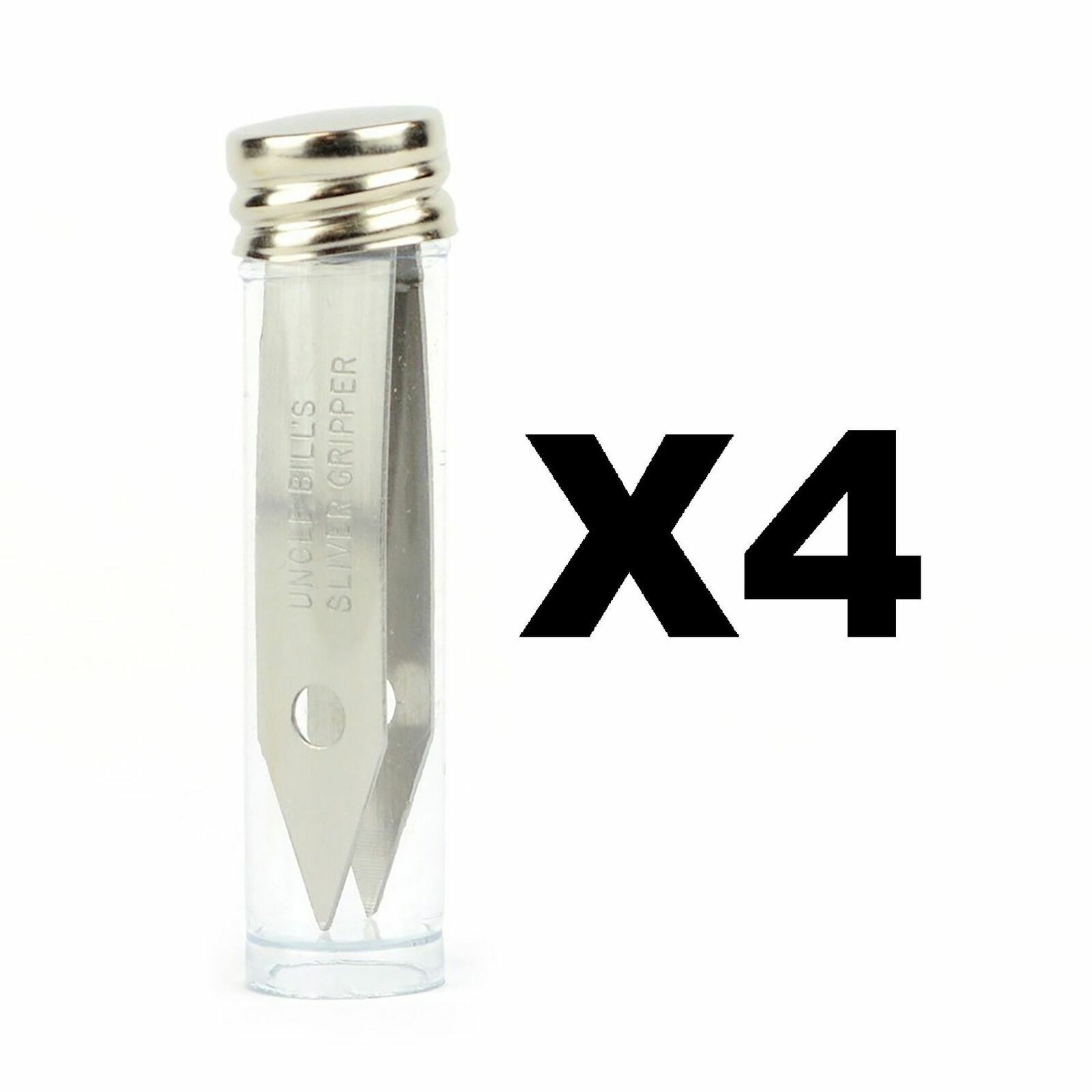Uncle Bill's SLIVER GRIPPER Stainless Steel TWEEZERS Bottle Survival Gear ~ 4 PK