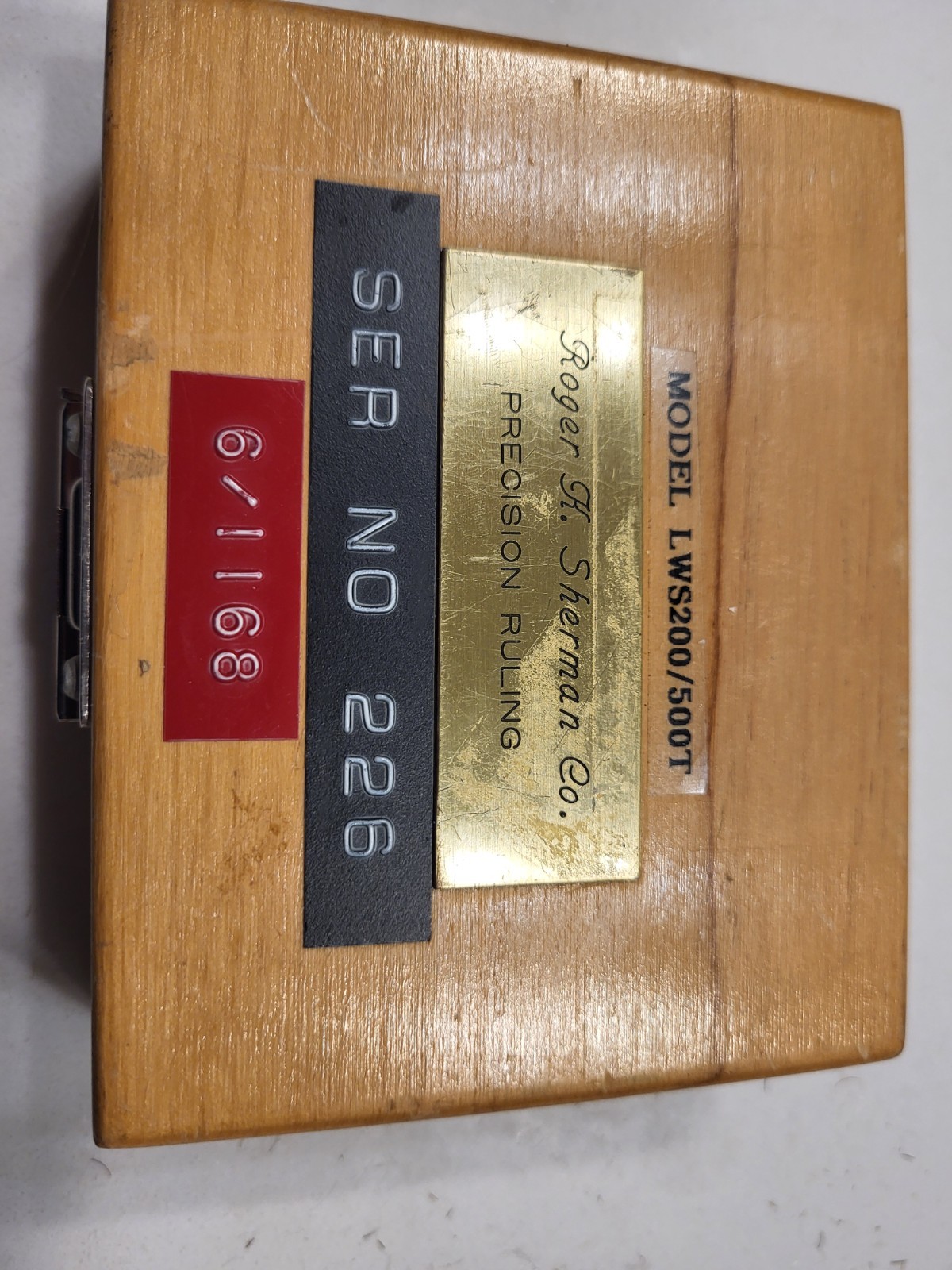 Roger K. Sherman Precision Line Width Standard LWS200/500T w/Cal Certificate