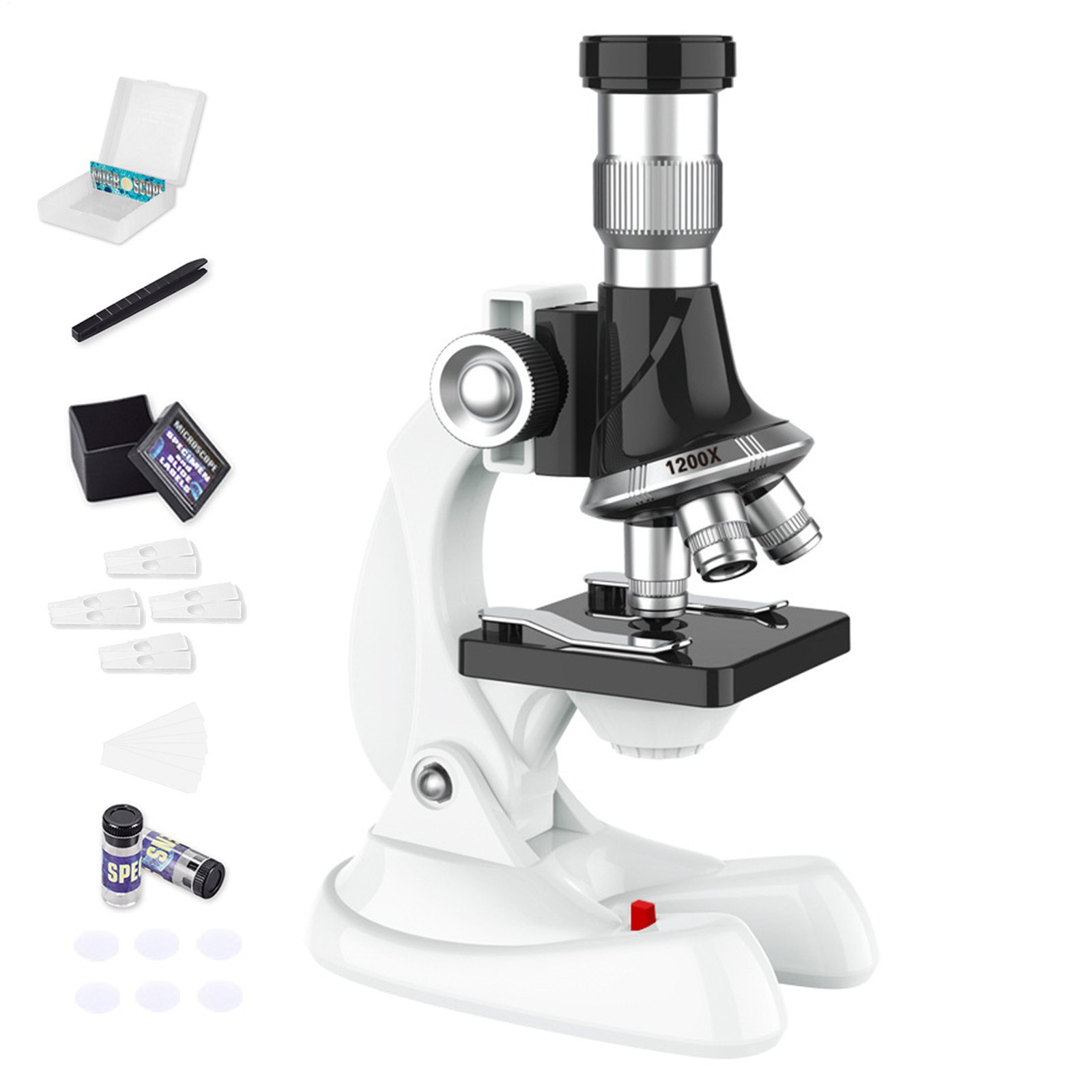 Kids Microscope Monocular Microscope Mini Kit for Beginner Biological Microscope