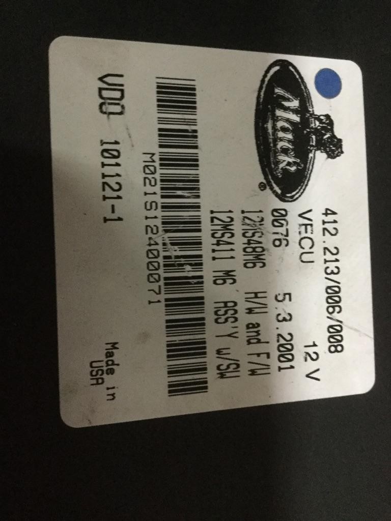 Replaces 12MS48M6 2001 MACK E7 ETEC 400 HP AND ABOVE ENGINE CONTROL MODULE
