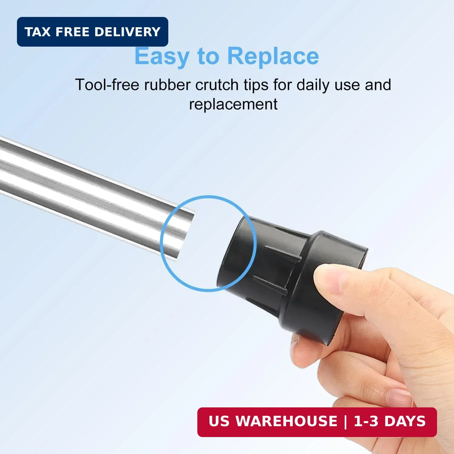 supregear Rubber Cane Tips 1" (4 X 25mm), Heavy Duty End Stoppers for Walking Ca
