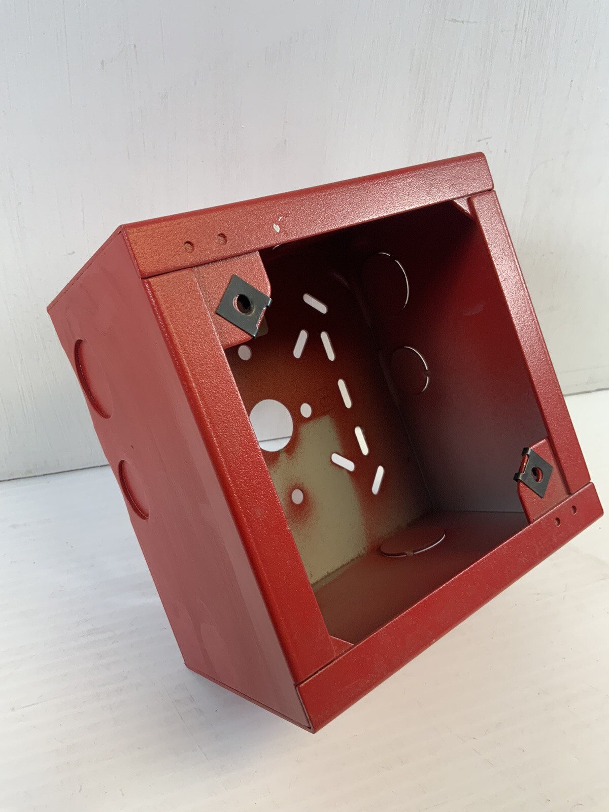 (NEW)  SEIMENS SBBS-R Red Fire Alarm Surface Mount Back Box