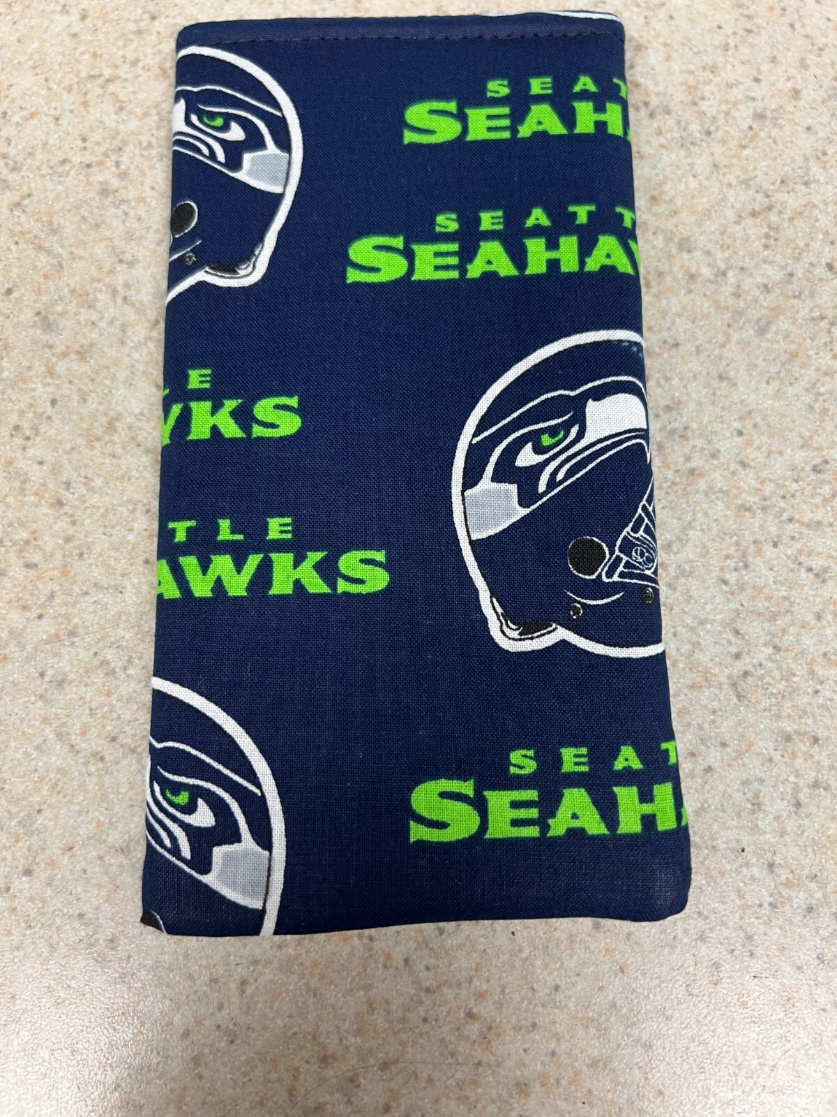 Eyeglass / Sunglass Soft Fabric Case - Seattle Seahawks on Navy Blue - NFL -New
