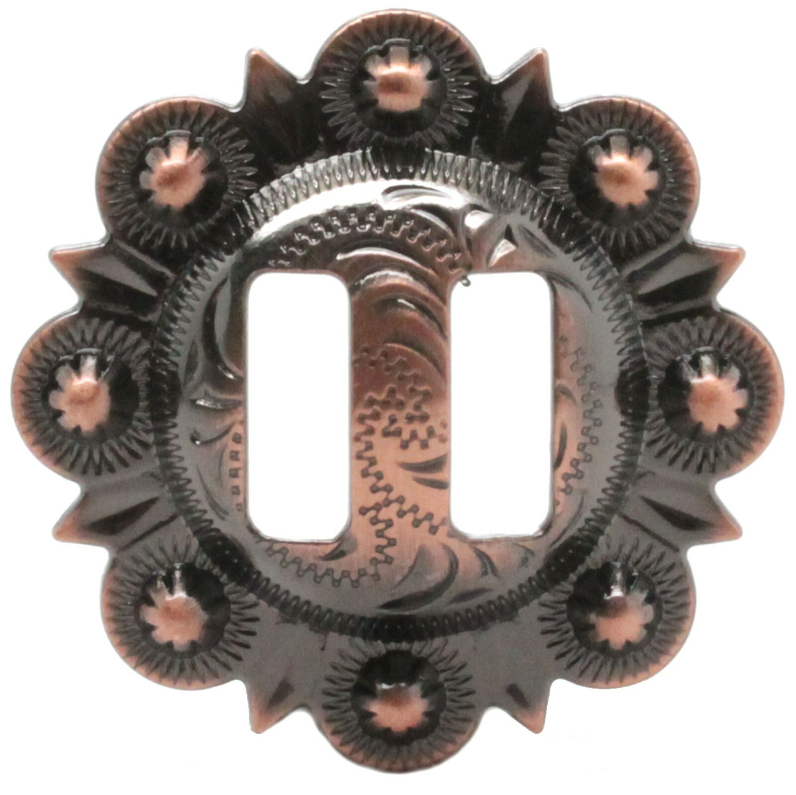 Slotted Concho Antique Copper  1-1/2" 7860-10S