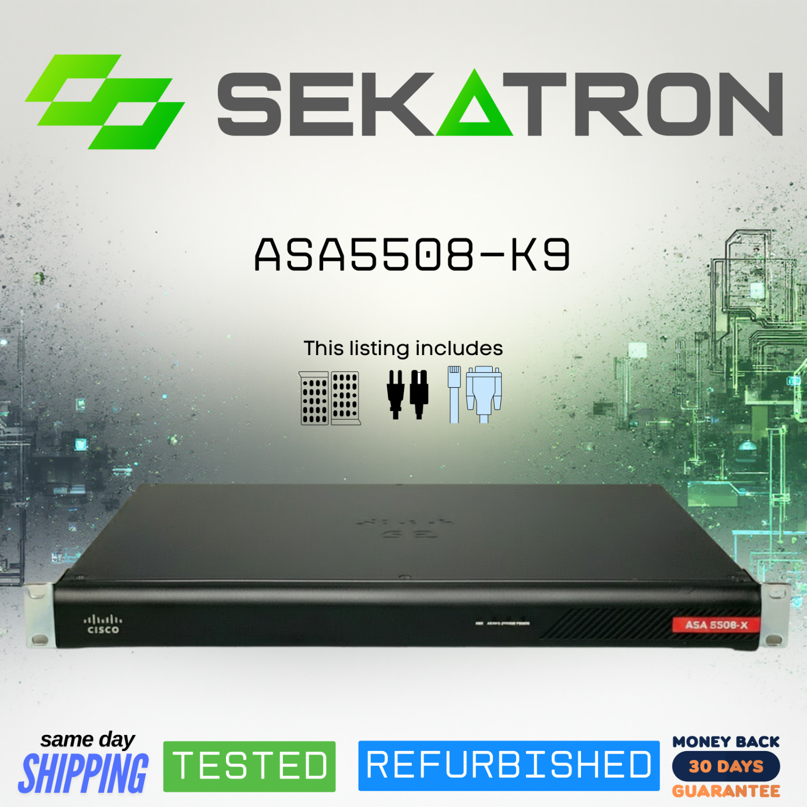 🔥 Cisco ASA5508-K9 Firewall • 8× GE Ports • FirePOWER • Factory Reset ⚡FastShip