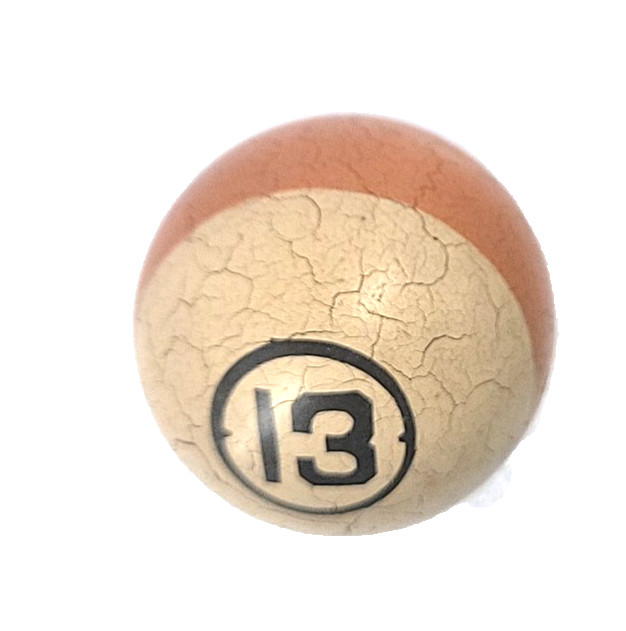 Vintage Clay Billiard Ball #13