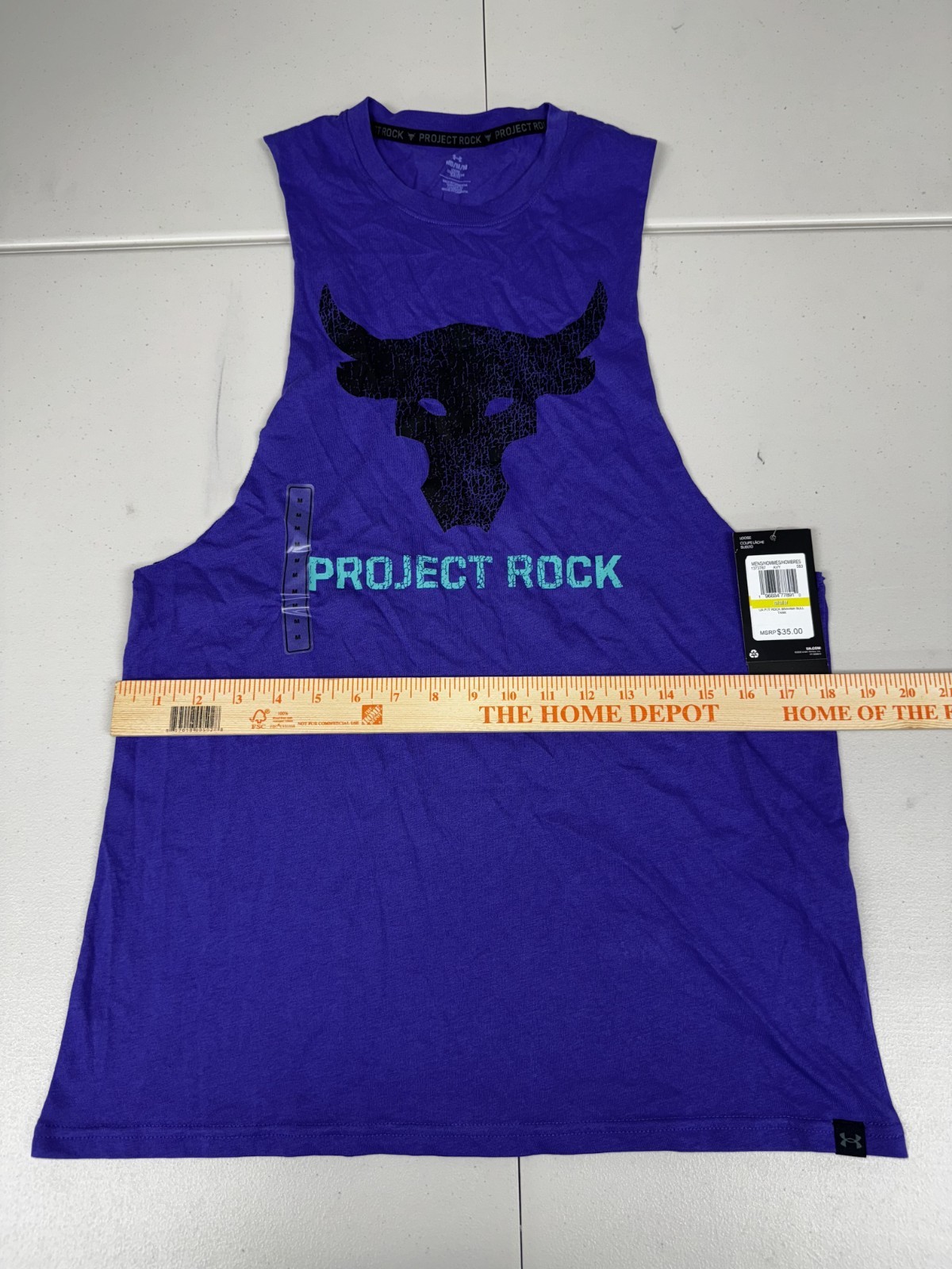 Under Armour Project Rock Brahma Bull Tank Men’s Pick Size Purple 1373787-583