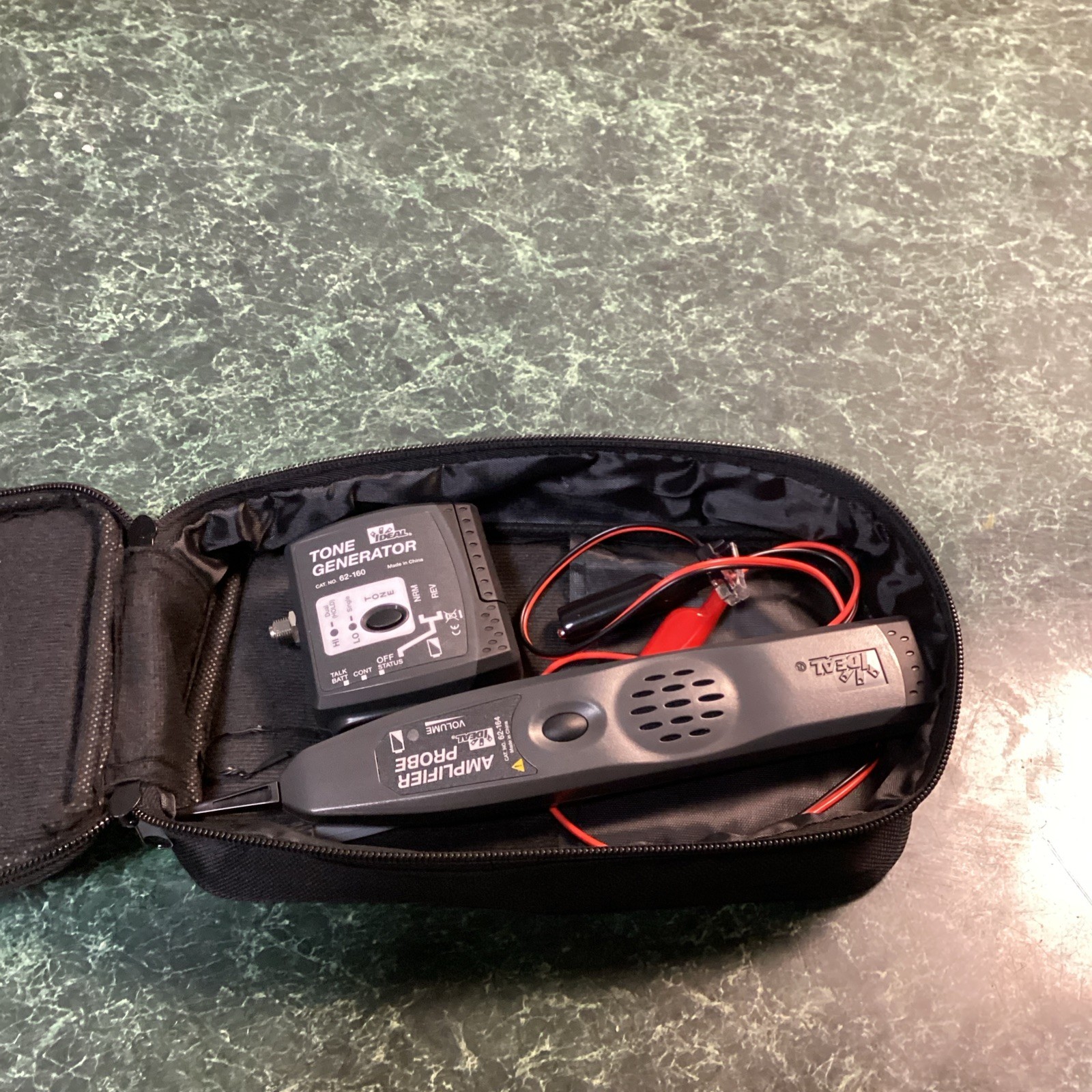 Ideal Tone Generator with Amplifier Probe Case Cables, Ethernet Fox & Hound Tool