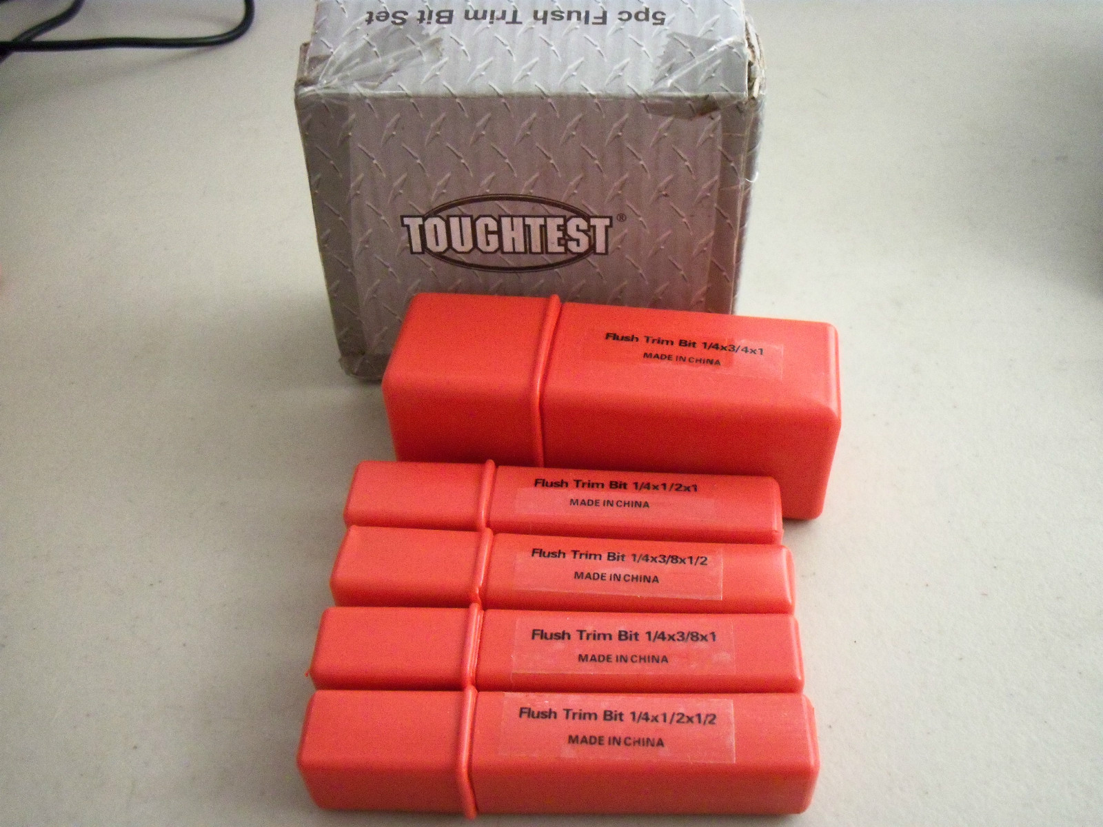 Toughest 5 Piece Flush Trim Beading Bit Set New D1601