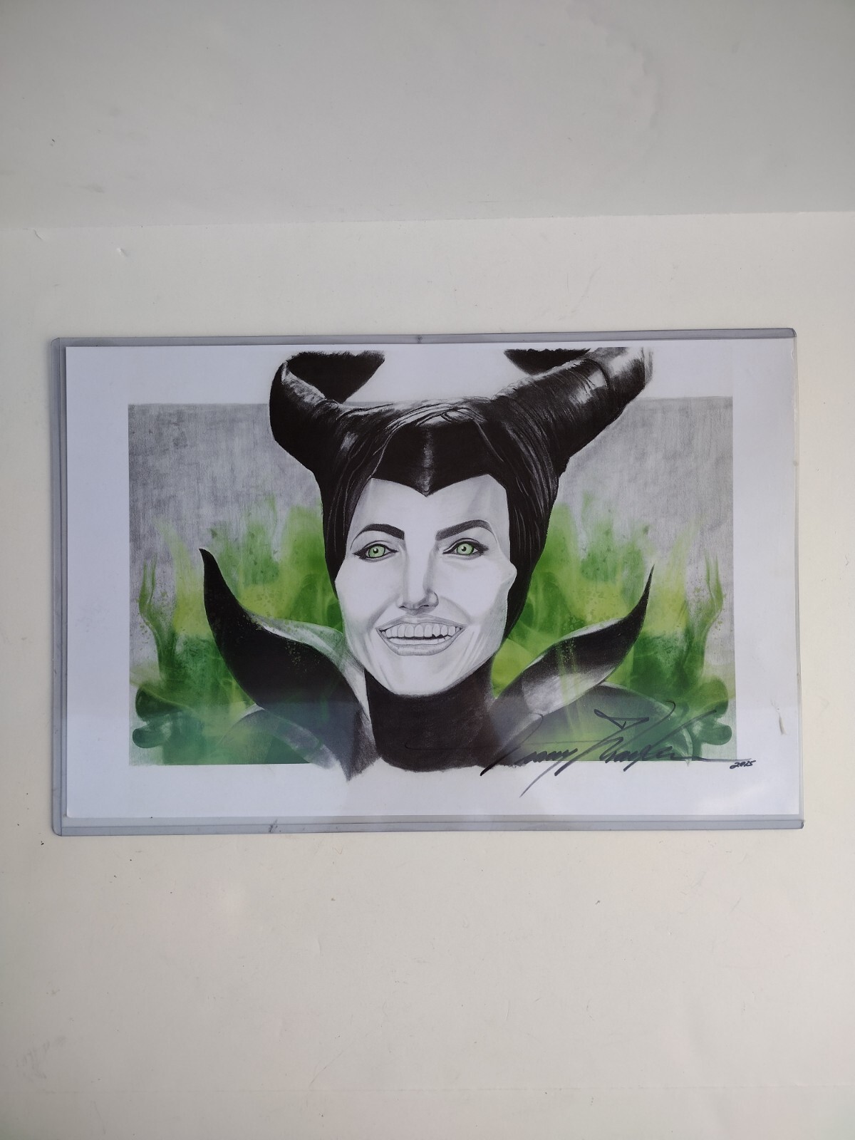 Maleficent Original Color Pencil Artwork 11"X17" Angelina Jolie Disney