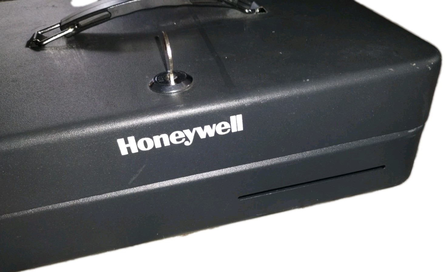 Honeywell Lock Box Cash Register w/ Handle Made In The USA Black 9X12.75X3.25