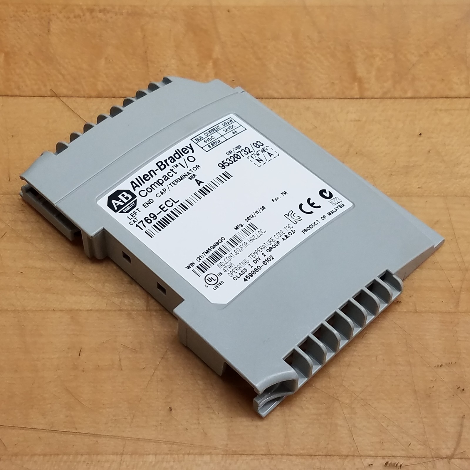 Allen Bradley 1769-ECL Compact I/O Ser A, Left End Cap/Terminator - USED