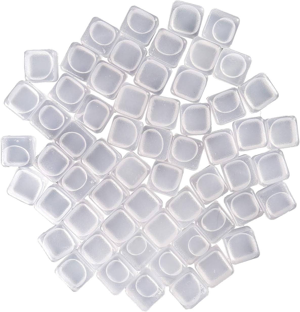 Reusable Plastic Ice Cube Set of 60 Pcs for Keeping Drinks Cold Clear White Ice