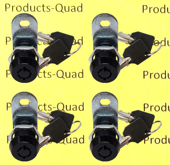 4 Keyed alike NonRetaining 5/8" BLACK Tubular Cam Lock 180° RV Camper Toolbox