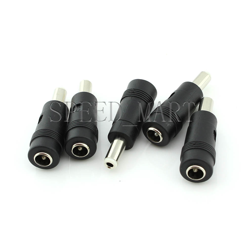5 X DC Power 5.5x2.1mm Female Jack To 5.5mm x2.5mm Male Plug Adapter Connector