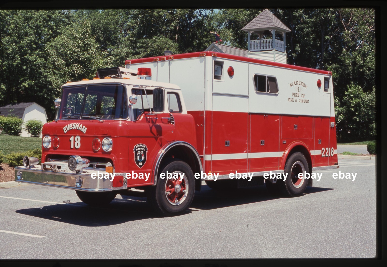 Evesham Twp NJ 1979 Ford C Marion rescue Fire Apparatus Slide