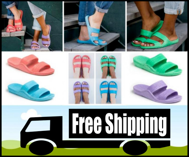 Pali Hawaii Sandals Slip On 2 Strap Womens Sandals / Slides (Sizes 5 - 11) NWT