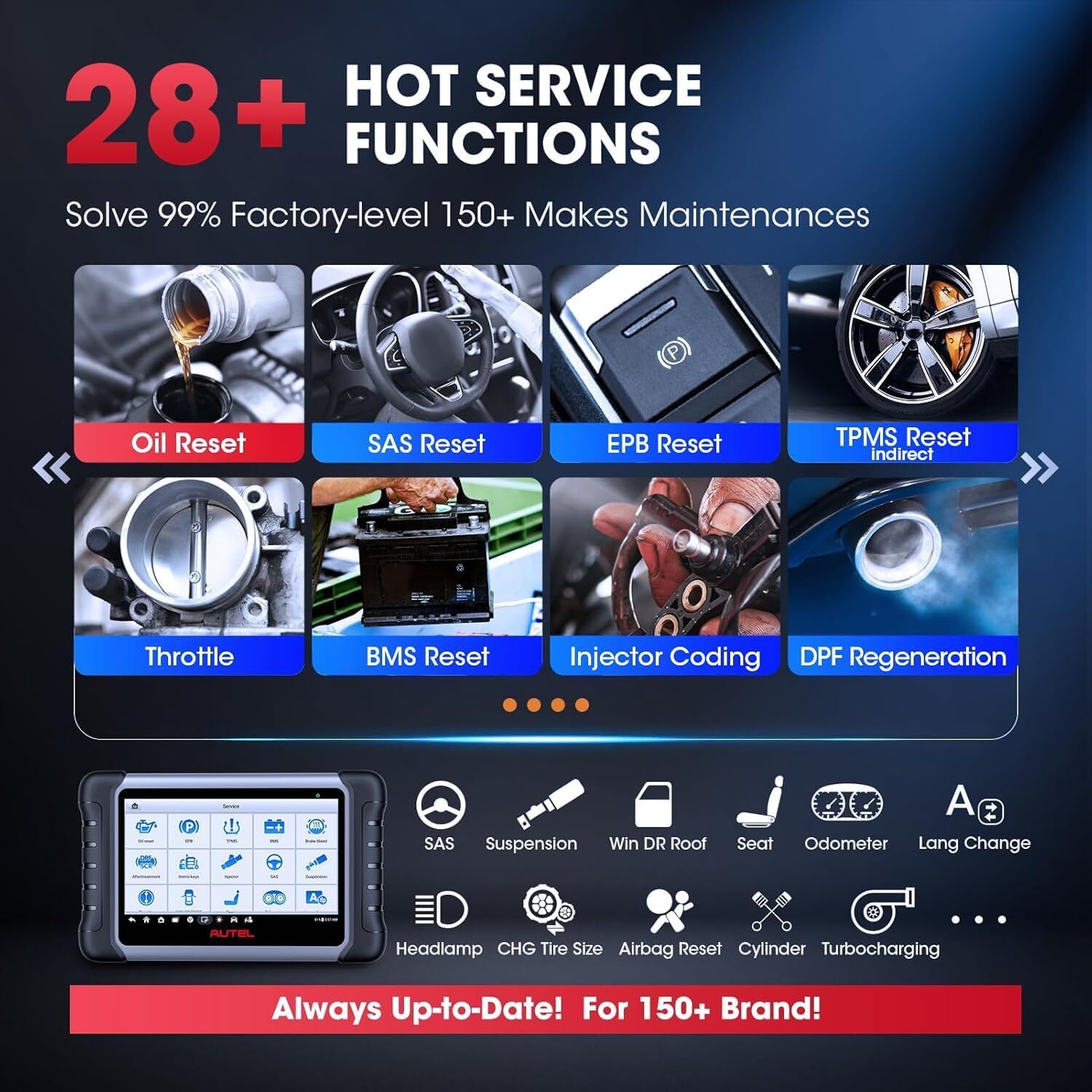 Autel MaxiCOM MK808S Bidirectional Diagnostic Scanner Tool Key Coding Android 11