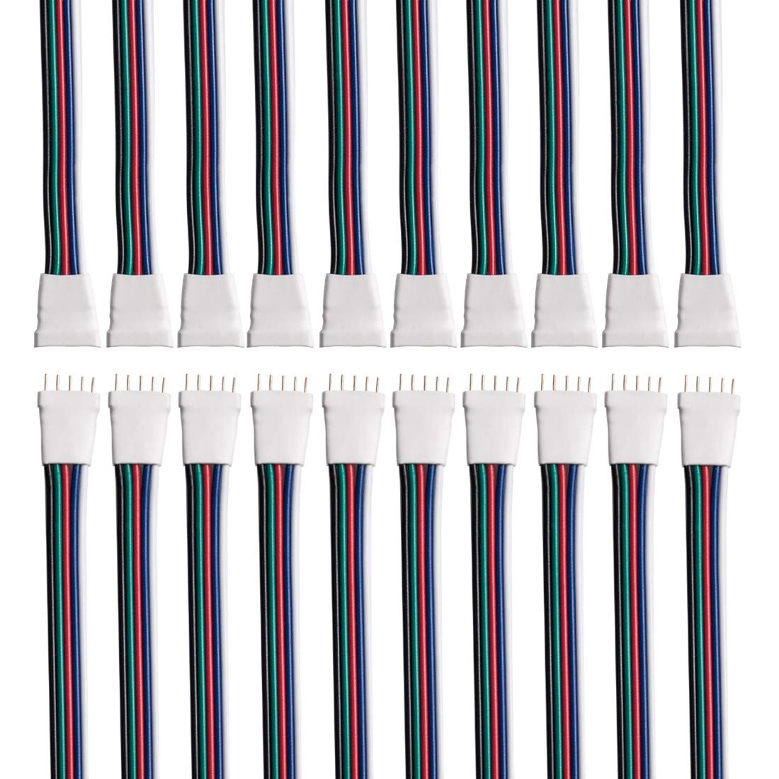 10 Pairs 5pin Sm Jst Male/female 15cm Connector Wire Cable For Flexible 5050 Rgb