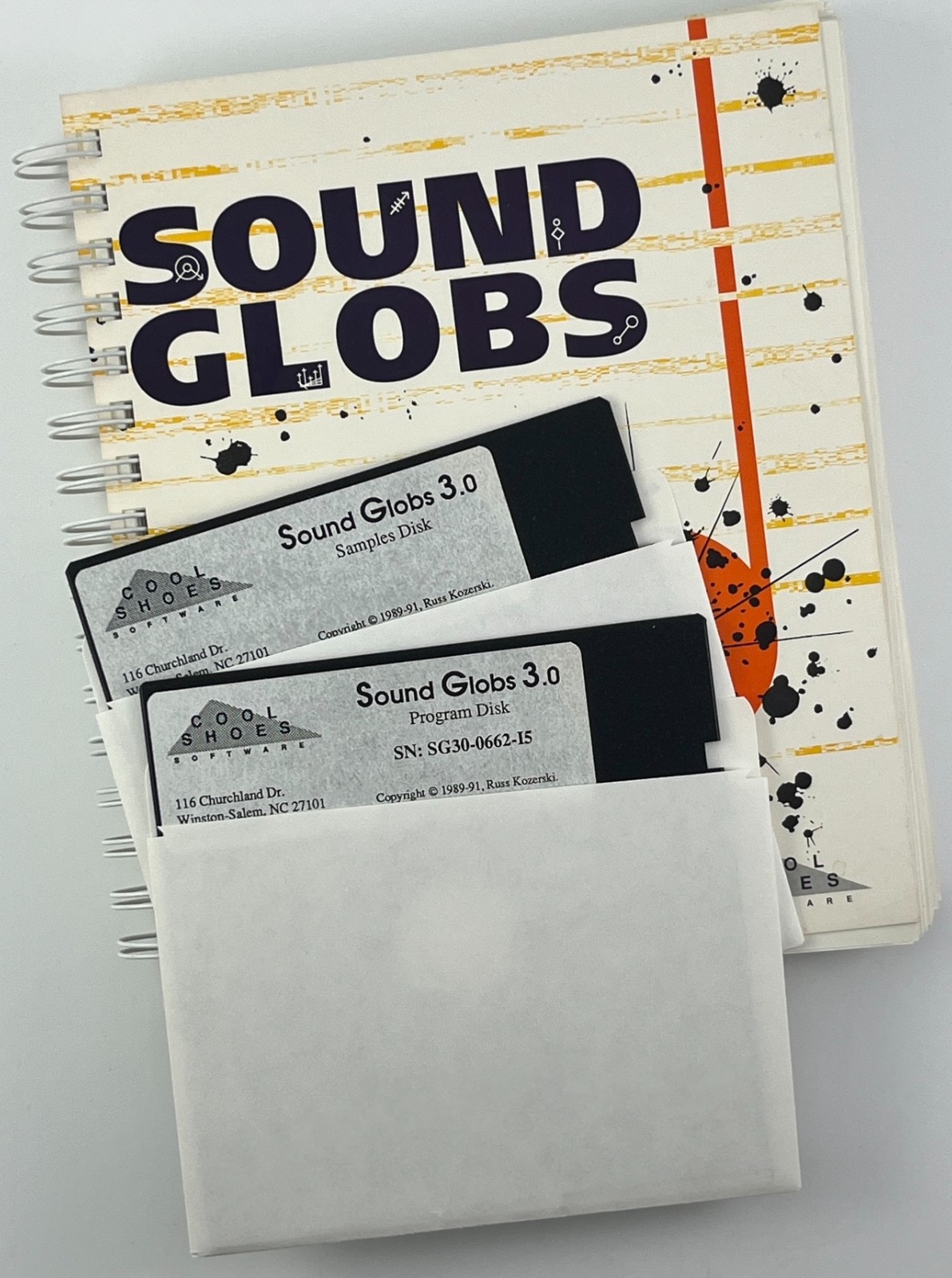 Cool Shoes Midi Software IBM DOS Sound Globs w Manual CoolShoes Sampler
