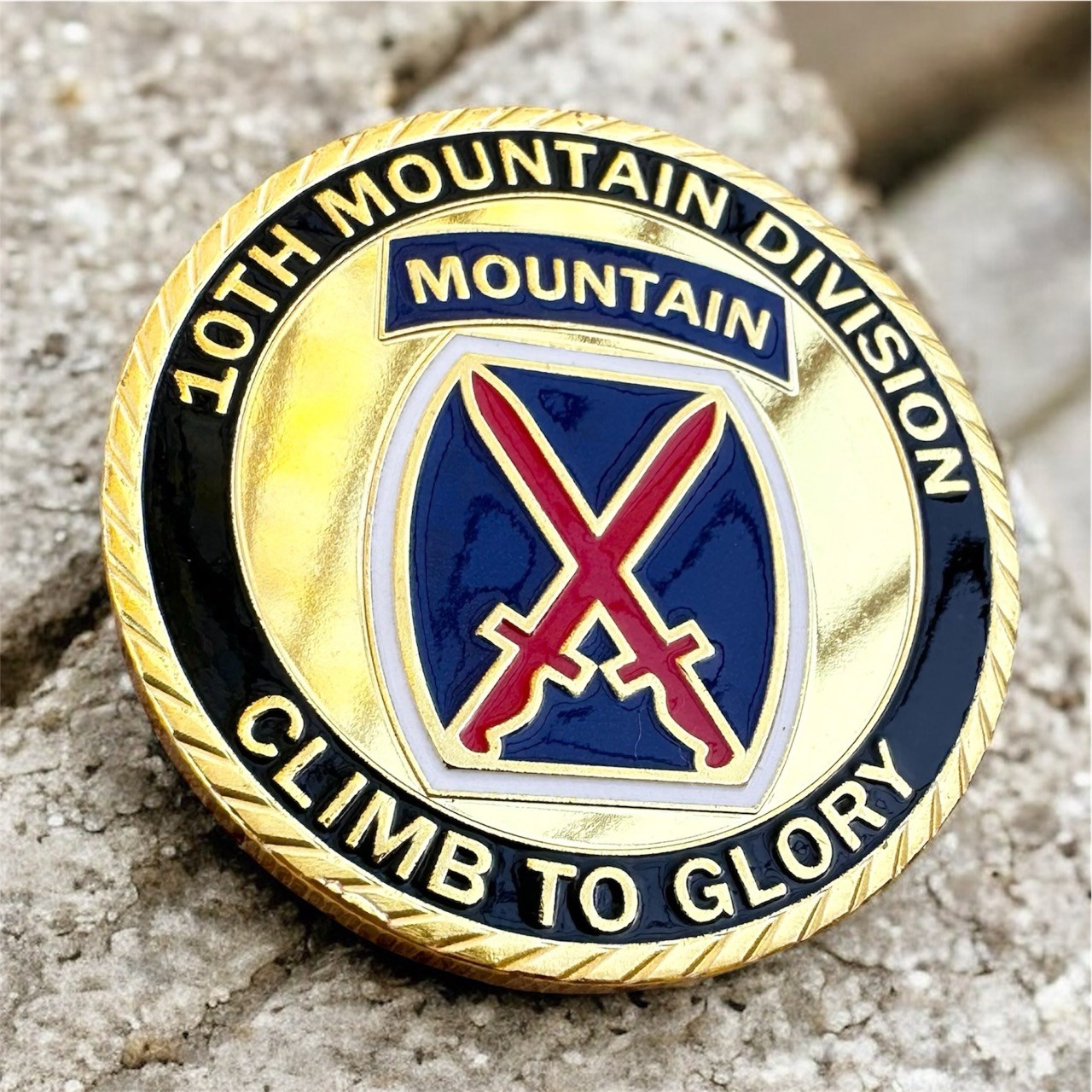 US ARMY 10th MOUNTAIN DIVISION Challenge Coin ·IN STOCK· ·FAST SHIPPING· ·NEW·