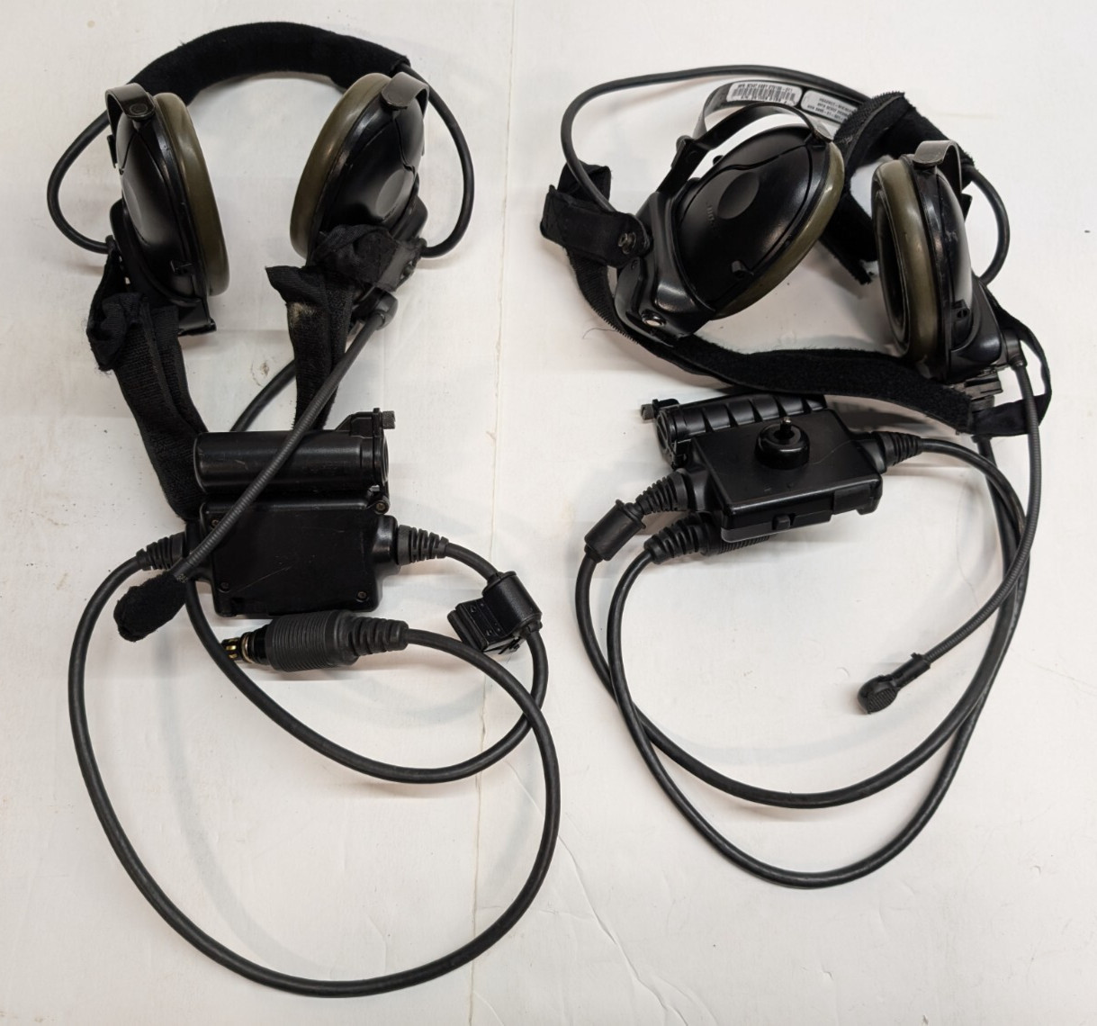 Lot of TWO Bose TriPort Headset A3206695 Military Tactical Aviation PTT Cables