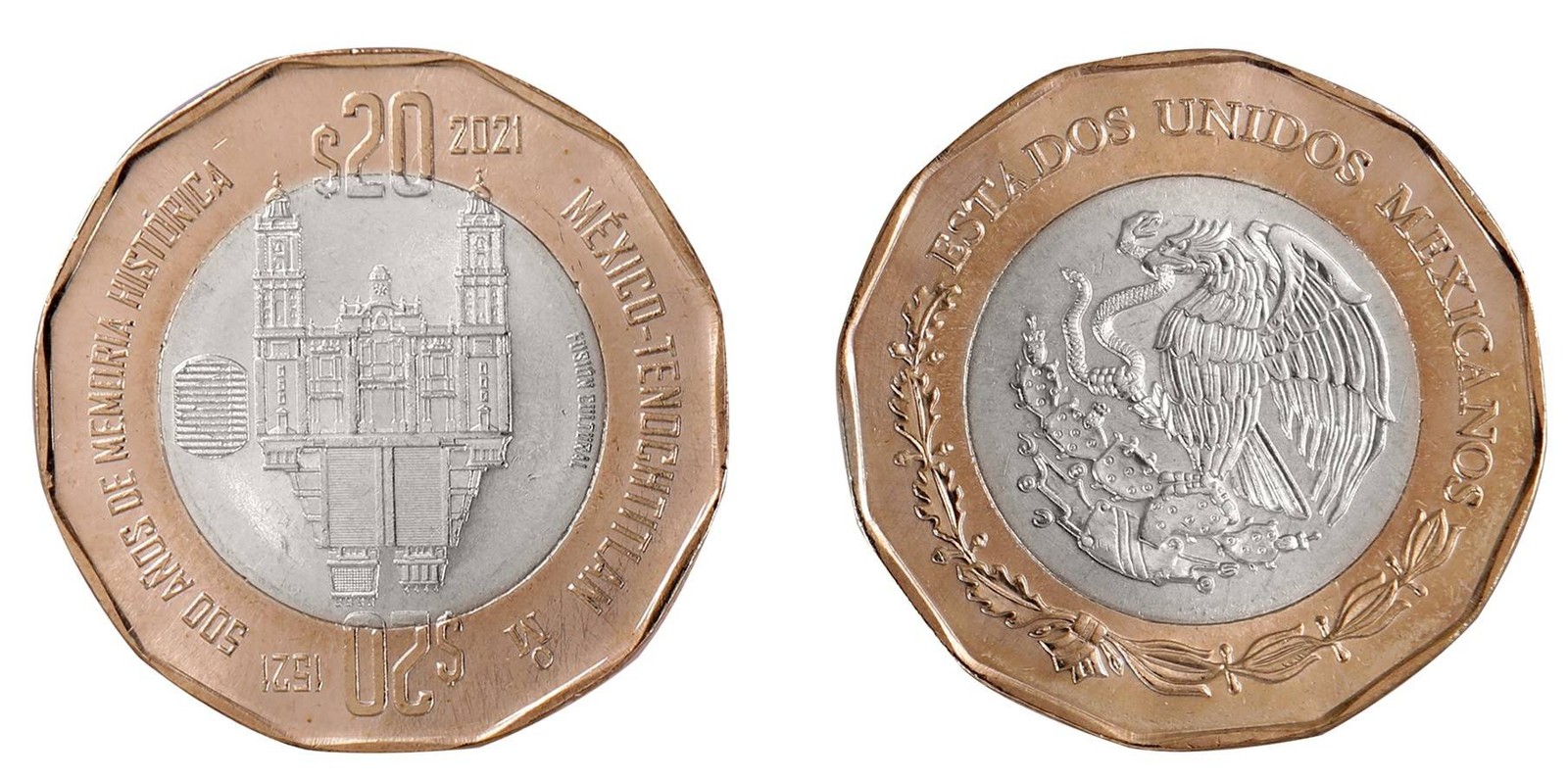 Mexico 20 Pesos, 2021, KM #997, Mint