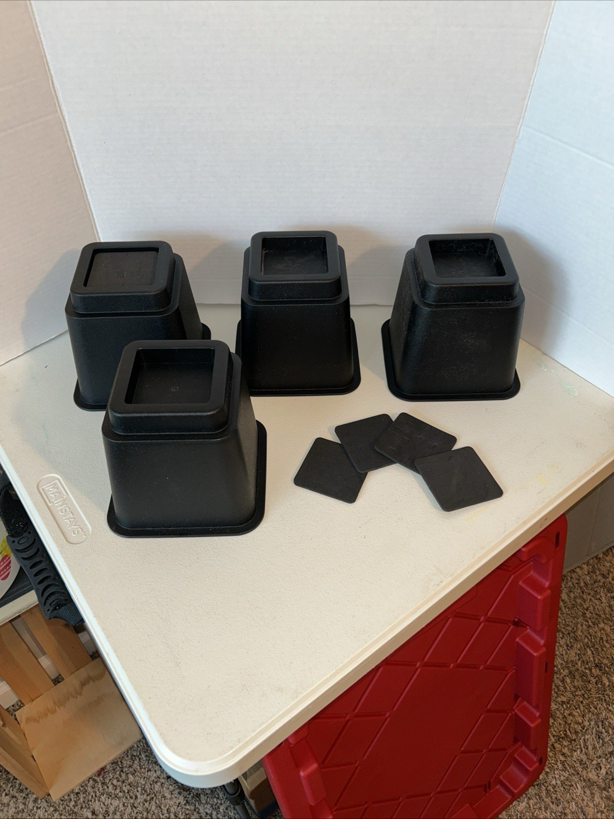Set of 4 New 6”  Furniture Risers for Bed Table