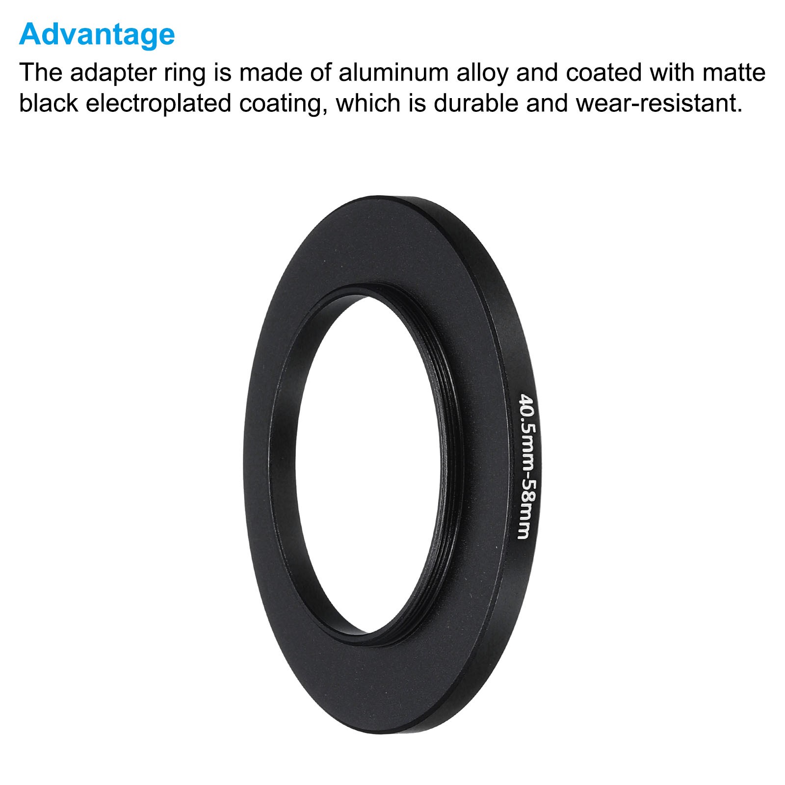 40.5mm-58mm Step Up Ring Camera Lens Filter Adapter Ring Filter with Cloth