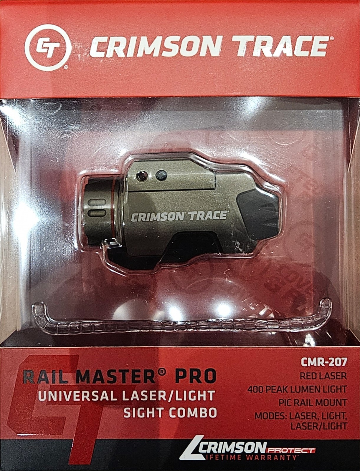 Crimson Trace CMR-207 Rail Master Pro Weapon Red Laser Flash Light 207FDE FDE