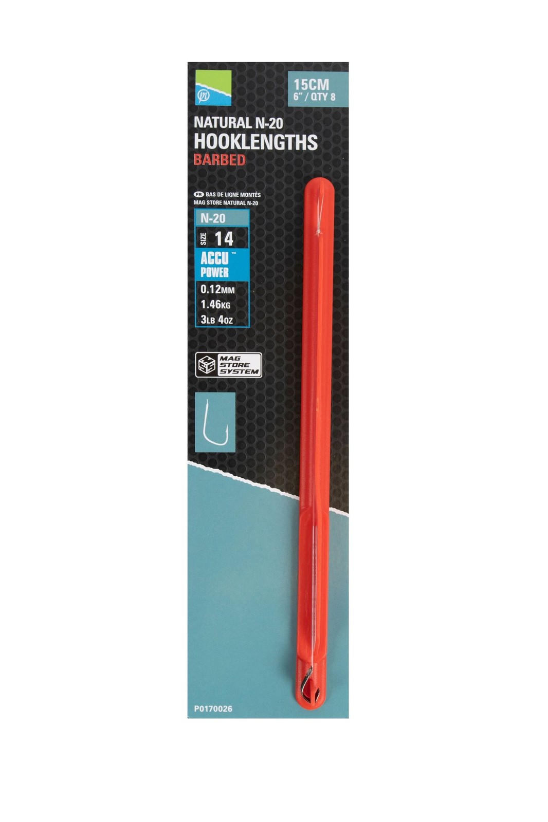 Preston Natural N-20 Barbed Hooklengths NEW Match Fishing