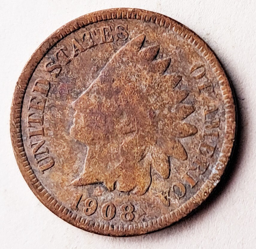 1908 Indian Head Cent Penny