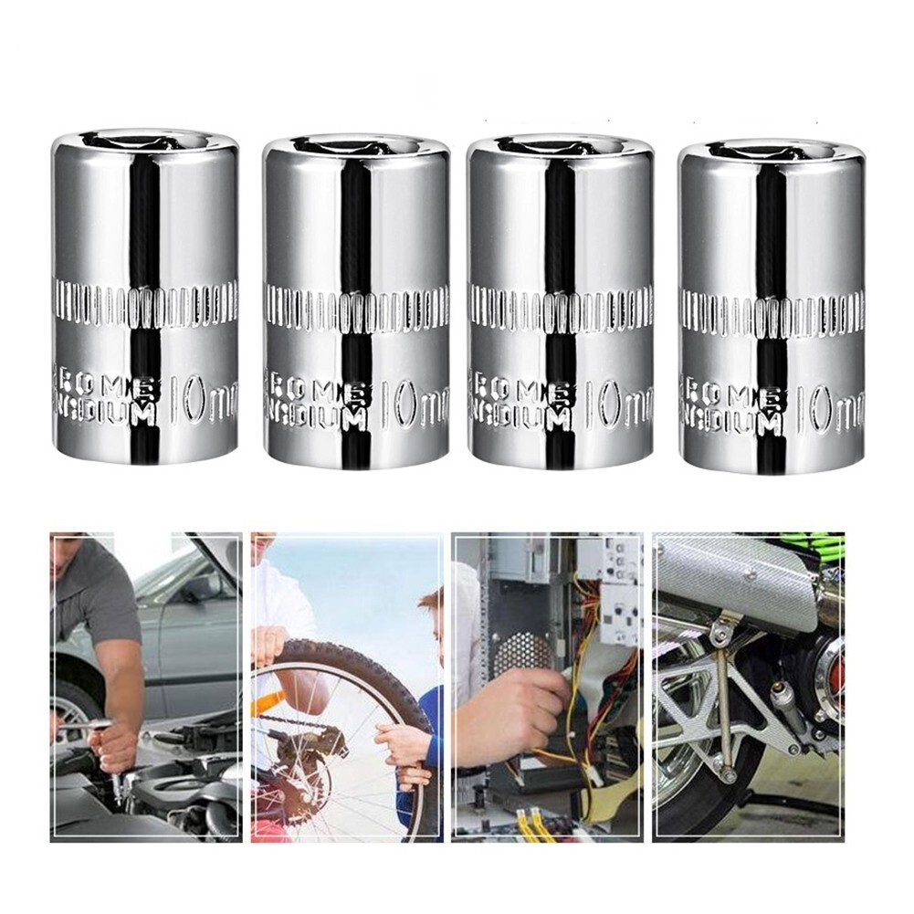 Multi Purpose 1/4 Inch Drive 10mm Socket Set for General Repairs 4 Pcs