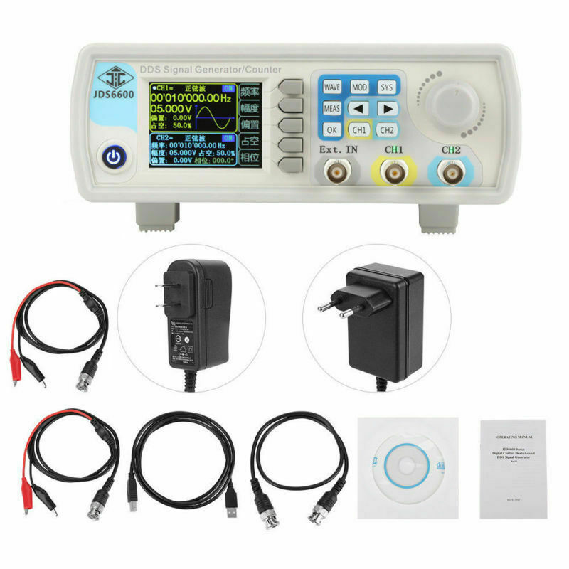JDS6600 60MHz Dual Channel Arbitrary Waveform DDS Signal Generator Pulse 14bits