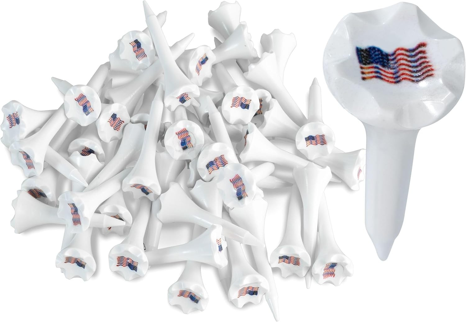 1 ½” Plastic Golf Tees – Short Tees for Irons, Par Threes, Hybrids, and Driving