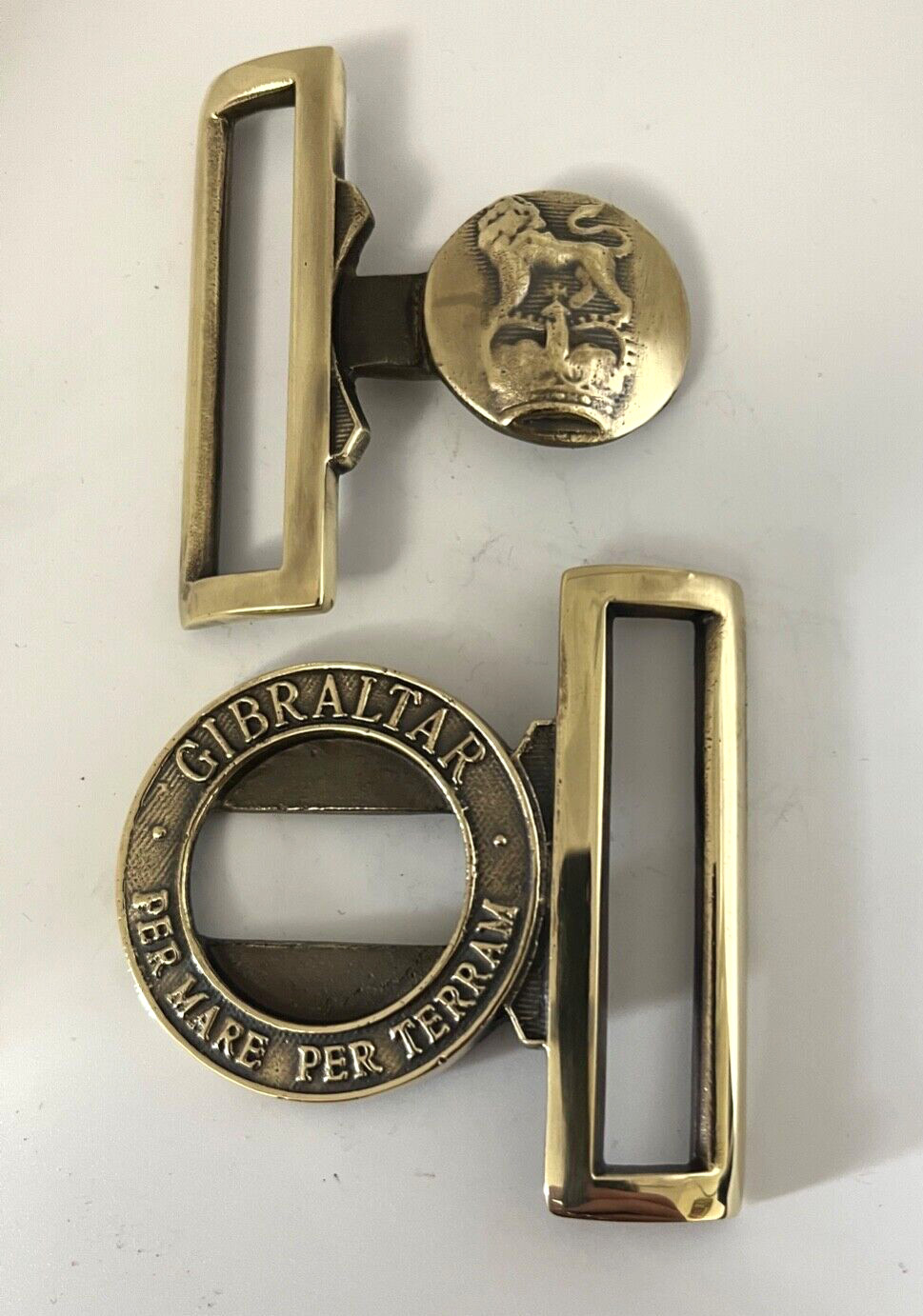 British Crown Buckle Reproduction Solid Brass