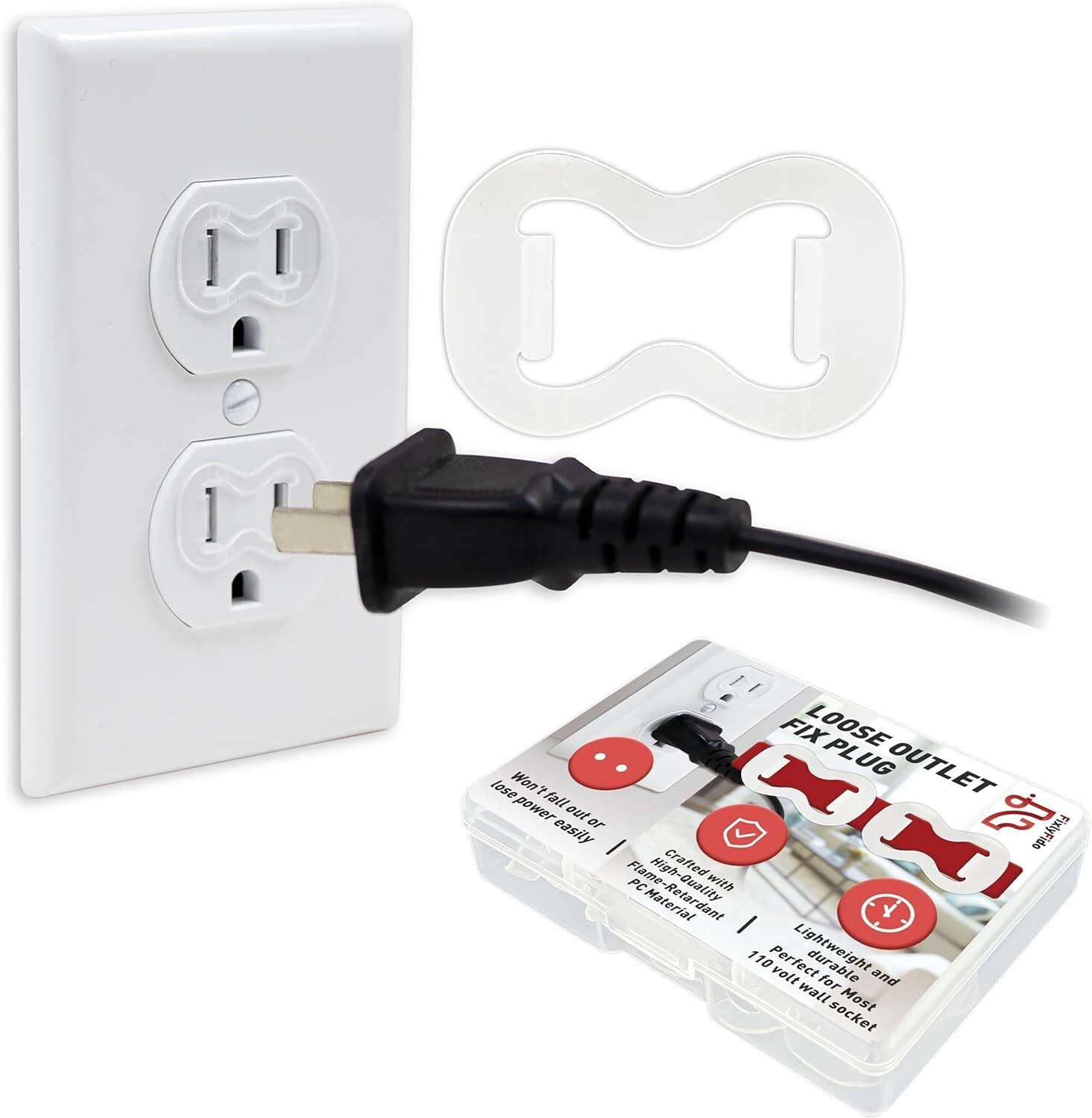 Loose Outlet Repair Plug - 30-Pack Socket Extender for Type A/B Compatibility