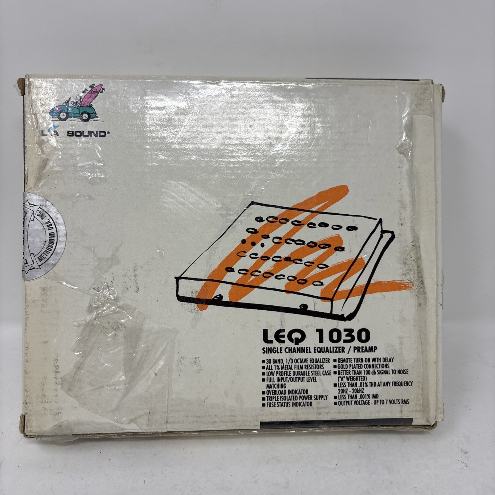 LA Sound LEQ‑1030 30‑Band 1/3 Octave Equalizer/Preamp – New Open Box
