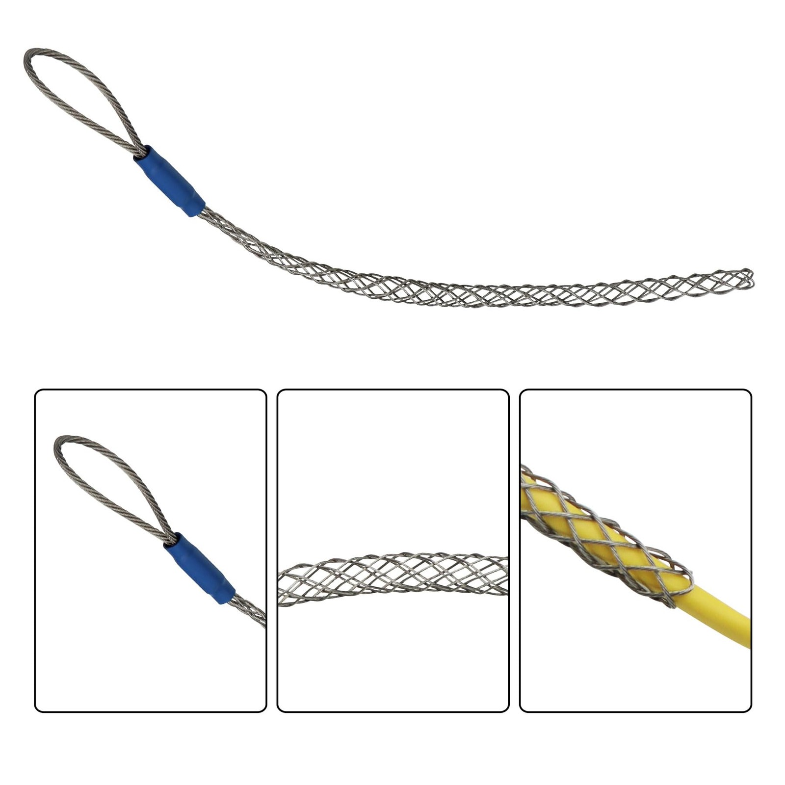 1 Pack Cable Pulling Grip, Electrical Wire Puller Socks, Stainless Steel Mesh...