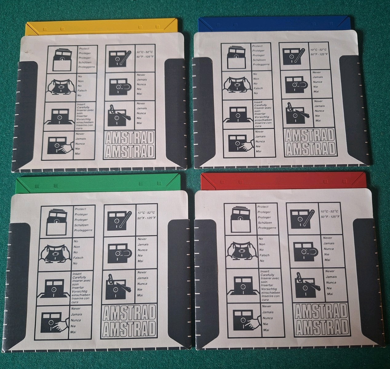 Vintage Amstrad PC System Discs 5.25" Microsoft MS DOS 1986- 4 Floppy Discs