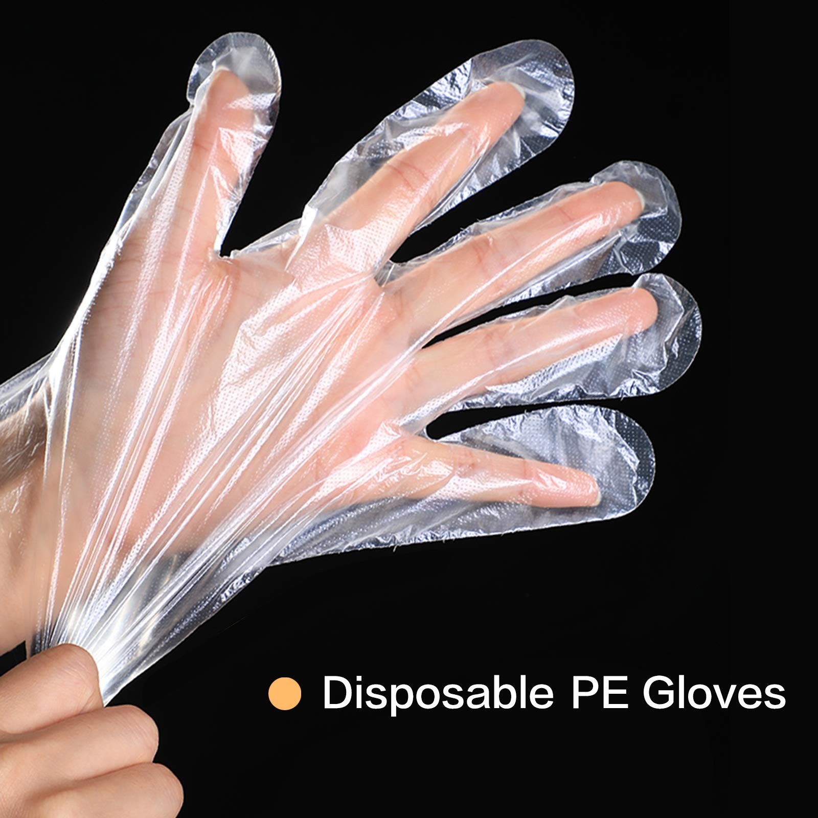 100pcs Paraffin Wax Bath Liners for Hand, Niubow Plastic Gloves, Clear