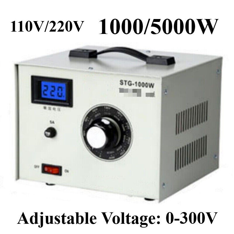 1000W/5000W 110V/220V AC Variable Voltage Regulator Power supply 0-300V