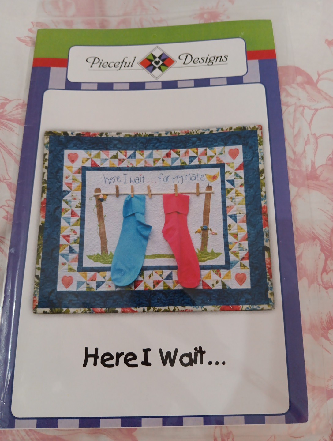 Pieceful Designs Quilt Pattern "HERE I WAIT...." Wallhanging 24" X 20" NEW UC
