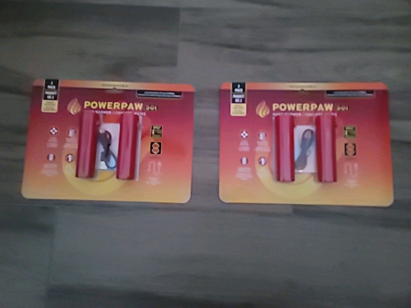 LOT OF 2 PACKAGE POWER PAW 501 RECHARGEABLE HAND WARMERS (2 PACK IN EACH ) NIP