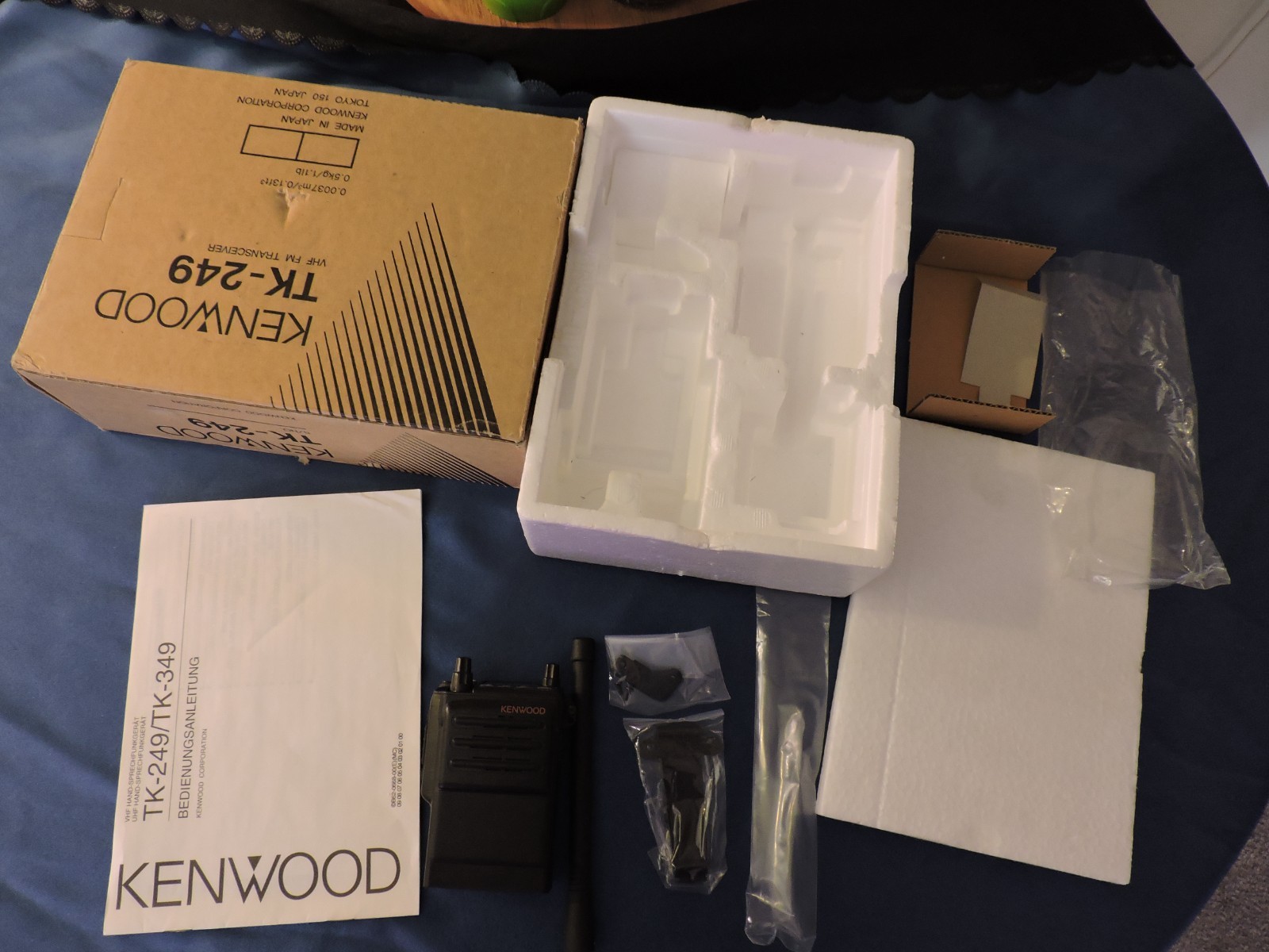 Kenwood TK49E VHF FM Transceiver w/ Box/Antenna NO BATTERY ~AS IS~