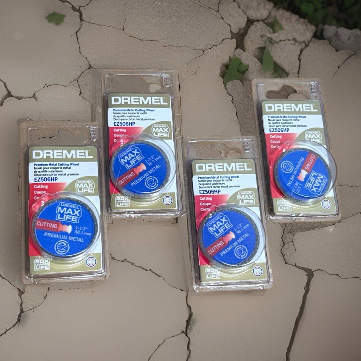 LOT OF 4 DREMEL EZ506HP MAX LIFE 1-1/2 in METAL CUTTING WHEELS -BRAND NEW SEALED