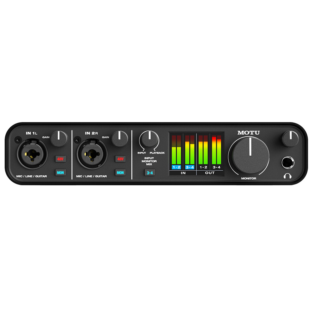 MOTU M4 Desktop Type-C Audio-MIDI Interface with XLR Cable & Straps
