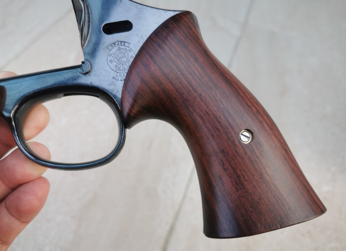 CUSTOM TARGET GRIPS FOR S&W N FRAME SQ BUTT MODEL 29 629 PREMIUM ROSE WOOD # 1