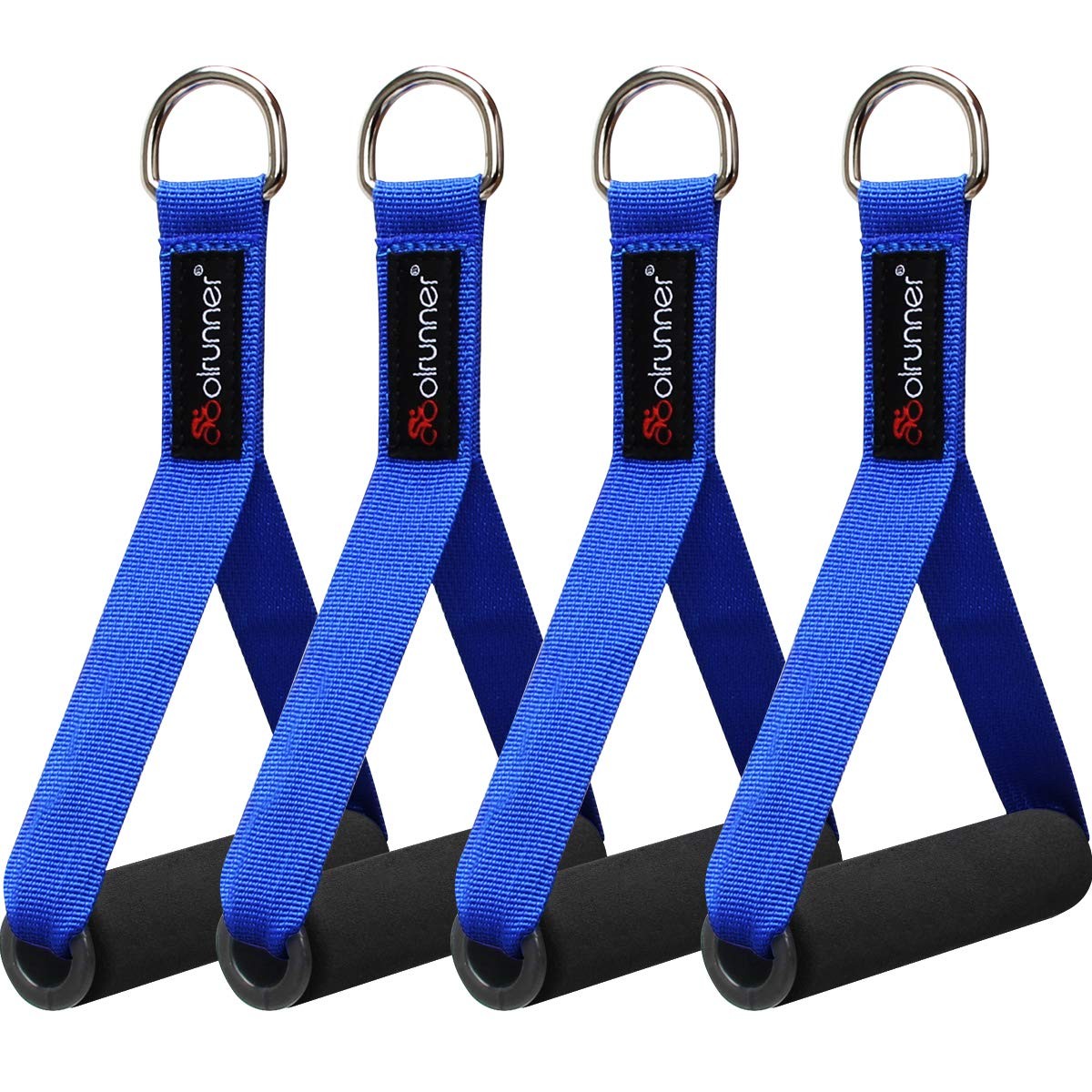 2 Pair Resistance Band Handles Grips Fitness Strap Wide Design Heavy Duty Cab...